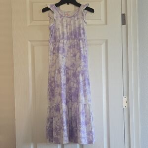 Cat & Jack Purple Tie-Dye Kids Casual Dress
